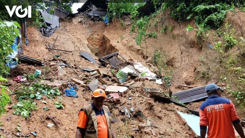 Titik Longsor Terjadi Di Ambon Sejumlah Rumah Dan Talut Das Rusak