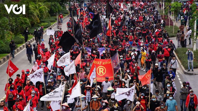 Demo Buruh Tolak Uu Cipta Kerja Ini Skema Pengalihan Lalu Lintas Di