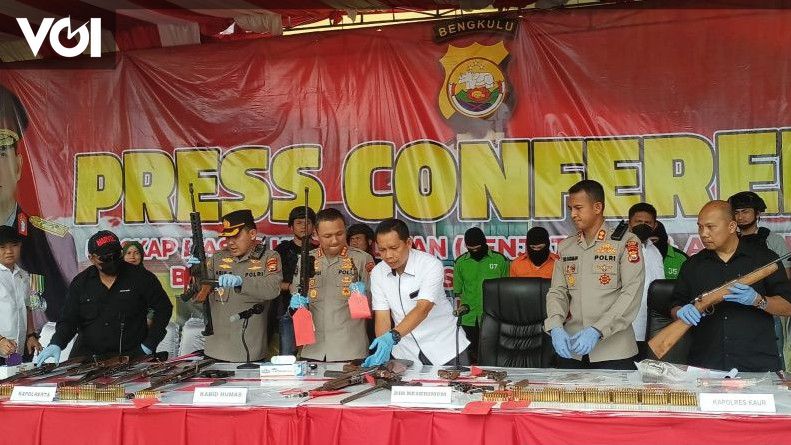 Polda Bengkulu Sita 102 Senjata Api Ilegal 5 Orang Jadi Tersangka