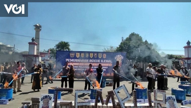 Rokok Tanpa Cukai Disita Bea Cukai Surakarta Dimusnahkan