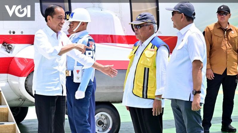 Jokowi Gunakan Super Puma TNI AU Tiba Di IKN Rencananya Groundbreaking