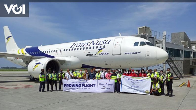 Transnusa Aircraft For Operational Test From Cengkareng Soekarno Hatta