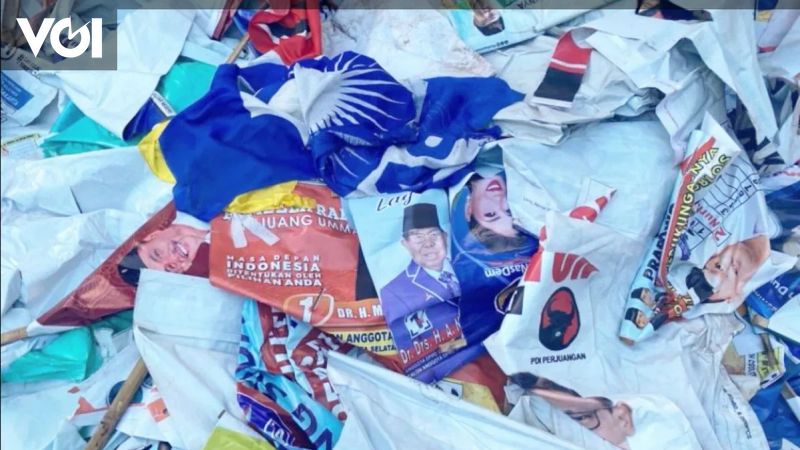 Sampah Atribut Kampanye Pemilu 2024 Di Jakarta Capai 8 5 Ton Diolah