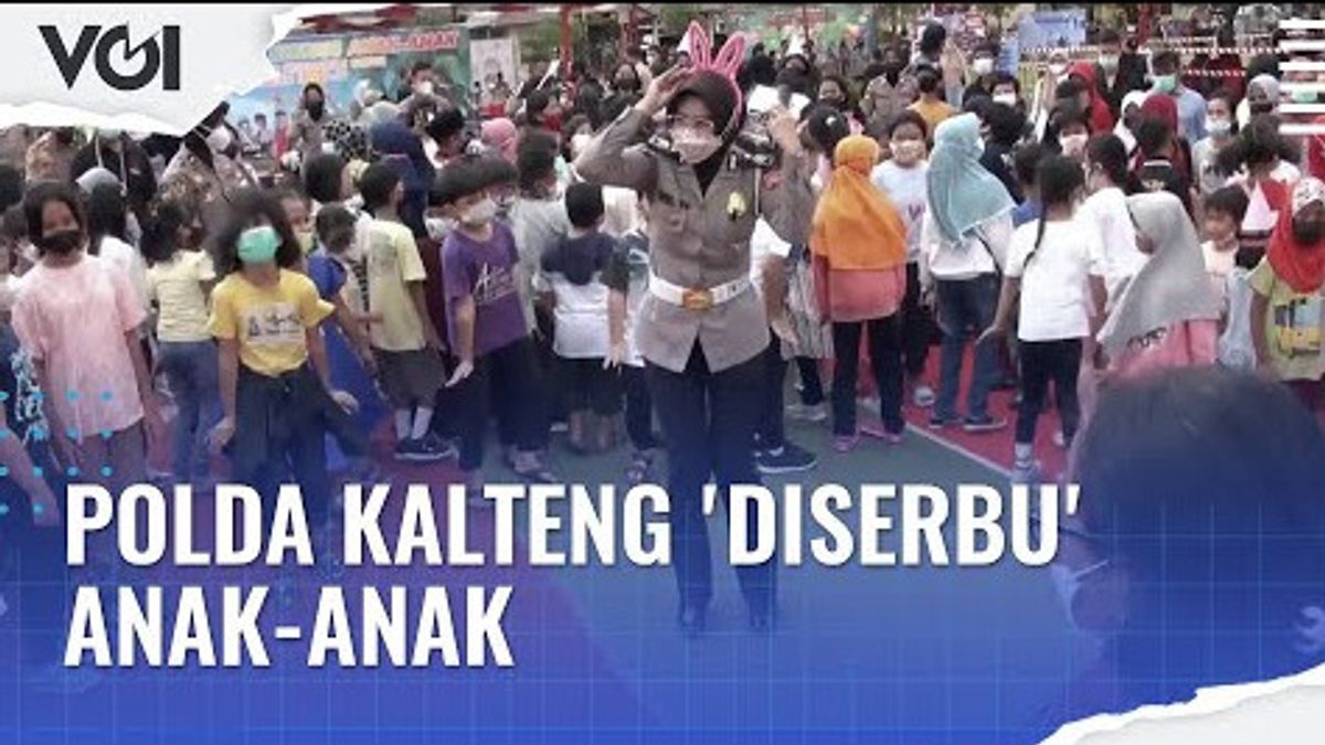VIDEO: Polda Kalteng 'Diserbu' Anak-Anak