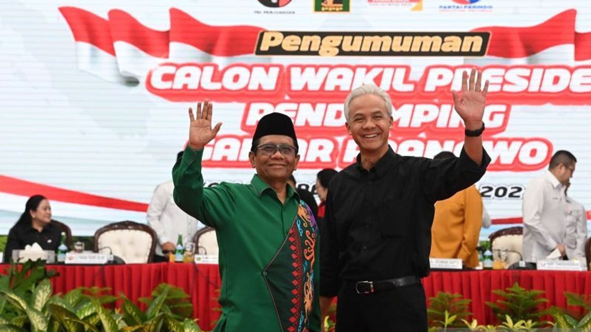 Ganjarの代表になる、Mahfud MDはJokowiに感謝しました