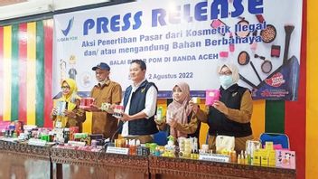 Monitoring A Number Of Markets In Banda Aceh, BBPOM Confiscates 2,920 Illegal Cosmetics Starting From Lipstick, Face Masks And Eyebrow Pencils