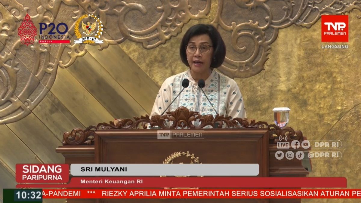 Jokowi To Ukraine, Sri Mulyani Reports Accountability Of The 2021 State Budget At The House Of Representatives Plenary Meeting