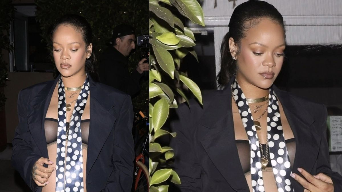 Pesona Rihanna Tampil dengan <i>Baby Bump</i> yang Makin Besar, Tetap <i>Fashionable</i>