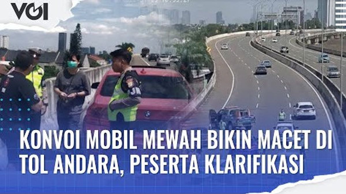 VIDEO: Konvoi Mobil Mewah Bikin Macet di Tol Andara, Peserta Klarifikasi