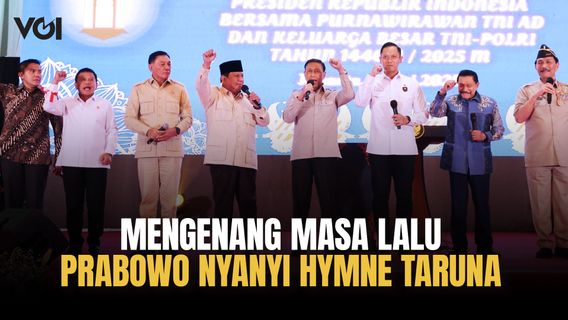 Mendadak, Prabowo Subianto Nyanyi Hymne Taruna Bersama Sejumlah Jenderal Purnawirawan TNI