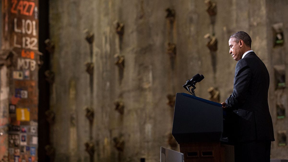 افتتح الرئيس باراك أوباما متحف الذكرى المأساوية في 11 سبتمبر في ذاكرة اليوم ، 15 مايو 2014