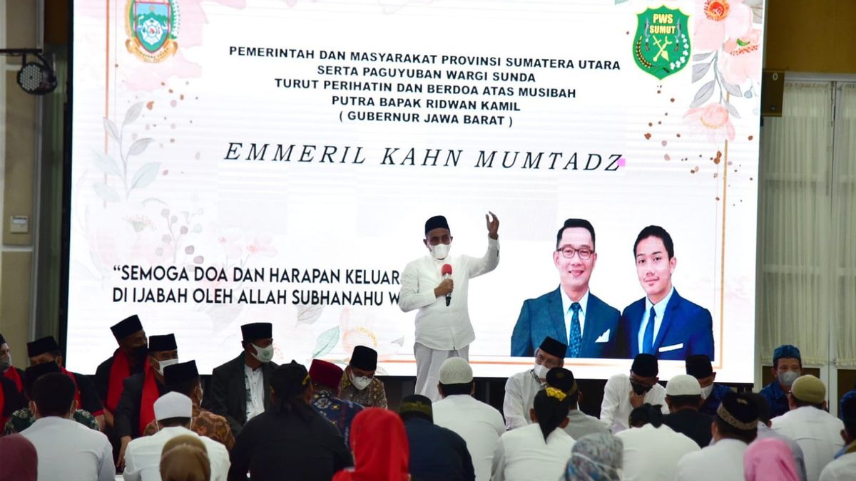 Governor Of North Sumatra Edy And Sundanese Residents Hold A Joint Prayer For Ridwan Kamil's Children