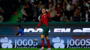 Cristiano Ronaldo Tak Hanya Cetak Gol saat Timnas Portugal Menang 4-0 atas Leichtenstein, tapi Juga Rekor Luar Biasa