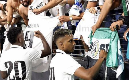 Viral Bendera PSS Sleman Ditandatangani Pemain Real Madrid Rodrygo di Amerika Serikat, Pertama Kali Diunggah Carlo Ancelotti