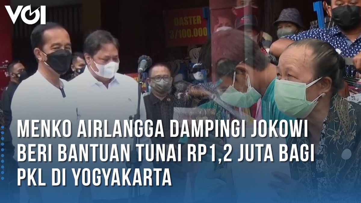 Video: Menko Airlangga Dampingi Jokowi Beri Bantuan Tunai Rp1,2 Juta Bagi PKL di Yogyakarta