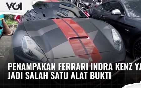 VIDEO: Ini Penampakan Mobil Ferrari Indra Kenz yang Disita Bareskrim Polri