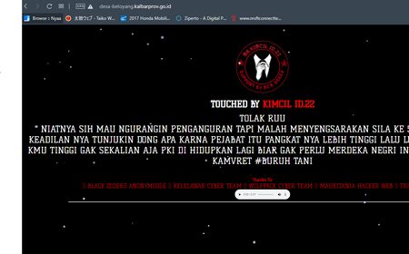 Tolak UU Cipta Kerja, Situs-Situs Web Pemerintah Diretas