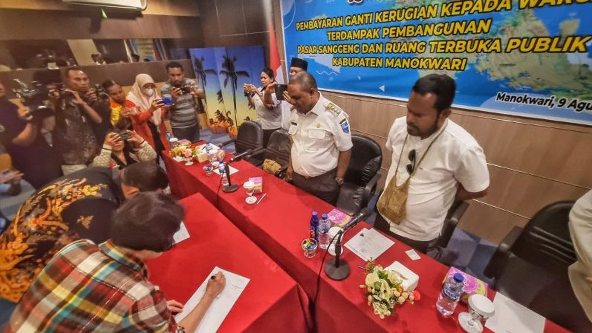 Manokwari Residents Start To Get Compensation For Sanggeng Market Development And Borarsi RTP, Parts Of The Land Has Not Been Validated