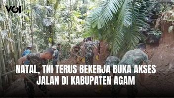 圣诞节，TNI继续在Agam Regency工作，开放道路