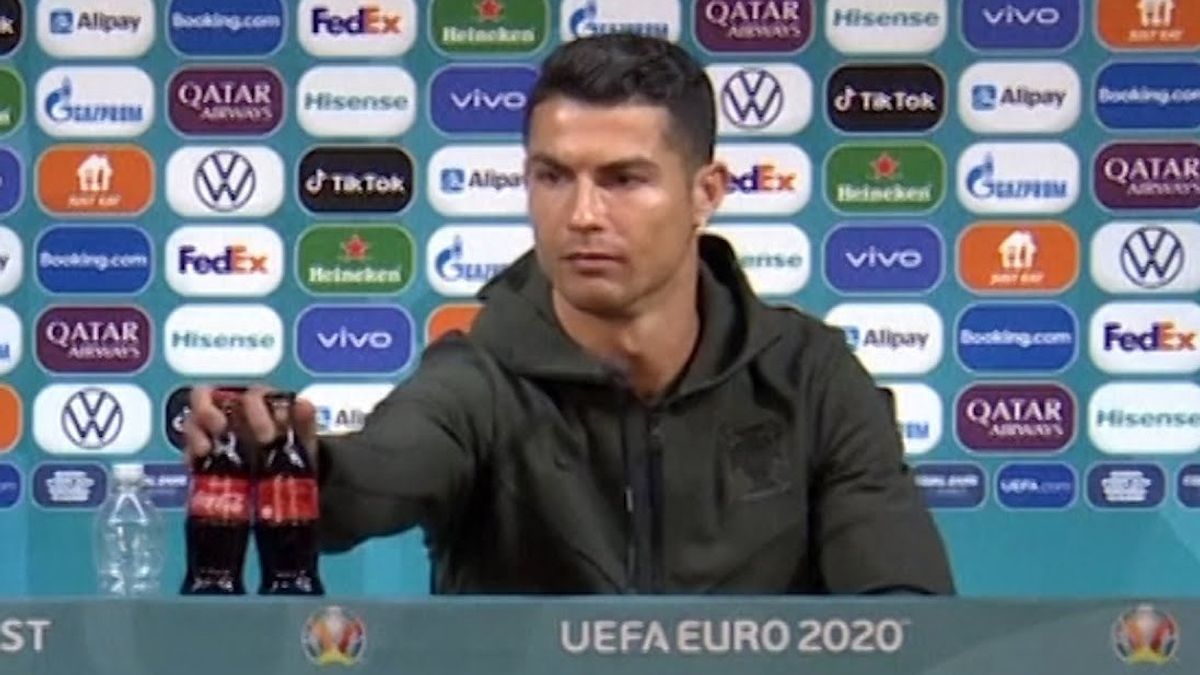 Cristiano Ronaldo's Action To Get Rid Of Coca-Cola In Today's History, June 14, 2021