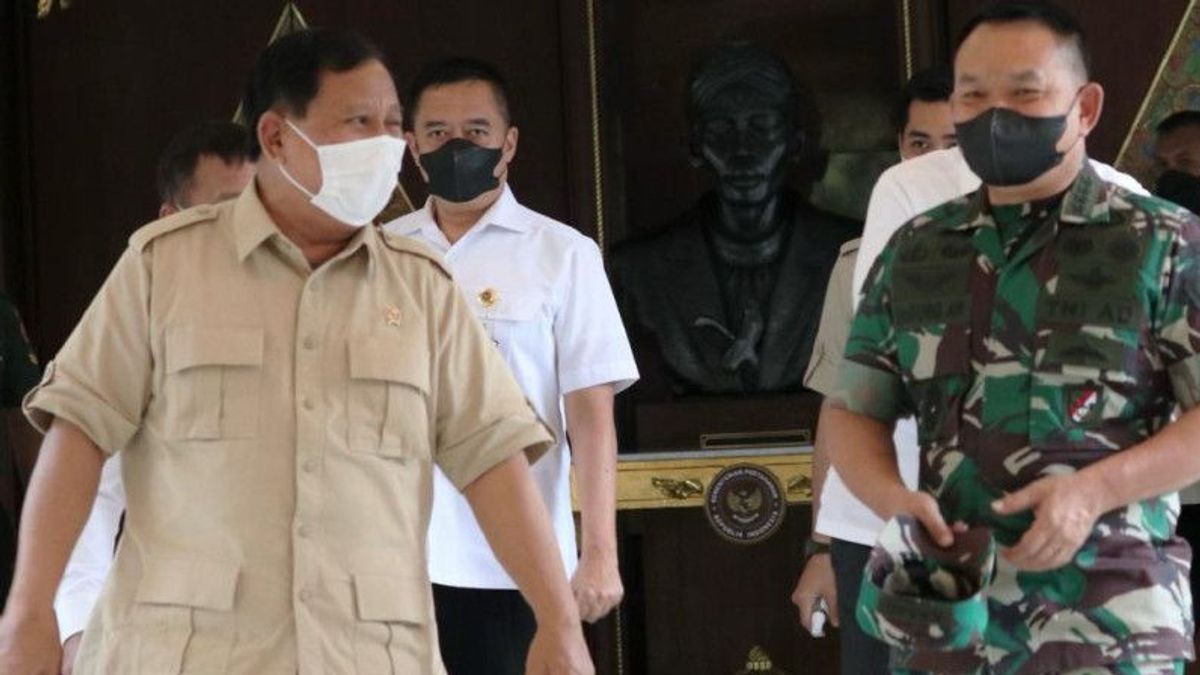Menhan Prabowo: Saya Yakin di Bawah Kepemimpinan KSAD Jenderal Dudung TNI Akan Lebih Hebat Lagi, Beliau Peduli Kesejahteraan Anggota