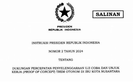 Pemerintah Terbitkan Inpres Percepatan Penyelenggaraan Trem Otonom IKN