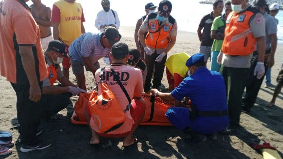 Jasad Korban Tenggelam di Pantai Padanggalak Denpasar Ditemukan