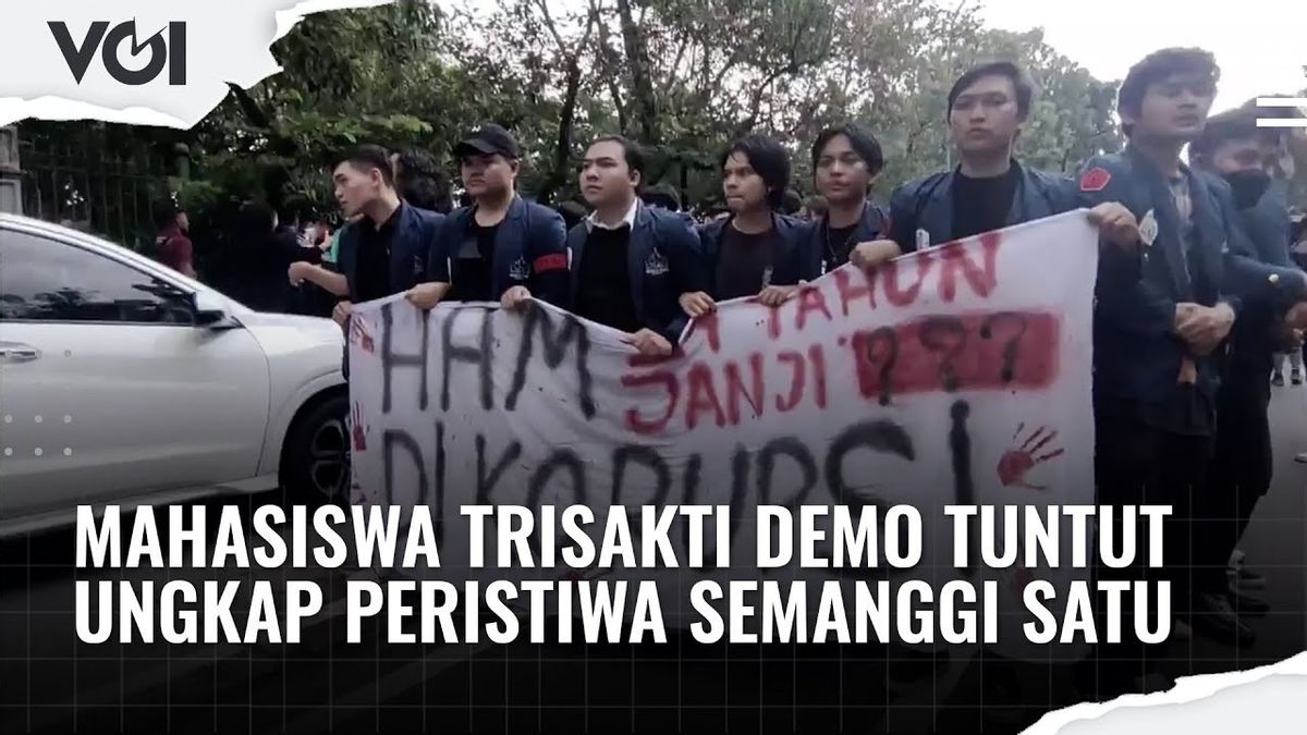 VIDEO: Commemorating The 1998 Trisakti Tragedy, Students Hold A Demonstration Action