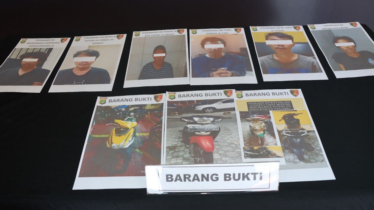 Six Sadistic Thieves Arrested By The West Jakarta Police Are Heavy Drug Users