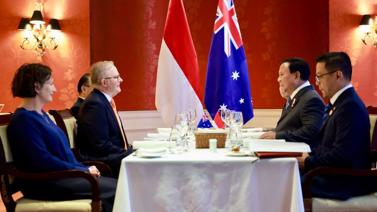 Prabowo Santap Pagi Bareng PM Australia,讨论国防经济合作