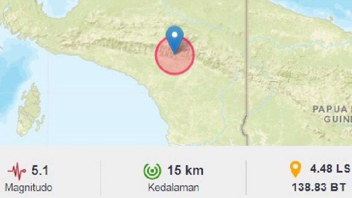 Gempa M5,1 Guncang Jayawijaya, Belum Ada Laporan Kerusakan
