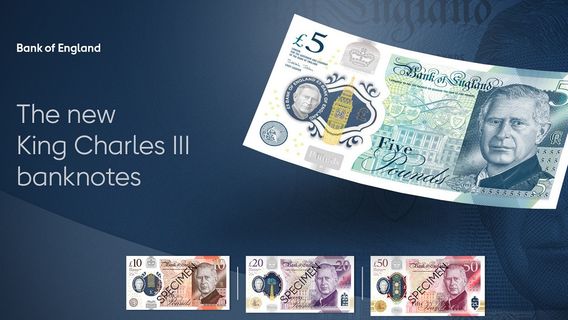 英格兰银行宣布新的英国纸币设计：展示国王查理三世，于 2024 年流通