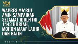 VIDEO: Ucapan Selamat Hari Raya Idulfitri 1443 Hijriah dari Wakil Presiden Ma'ruf Amin