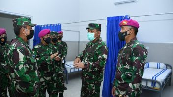 TNI AL تستعد مبنى العزل المستقلة لتوقع COVID-19 سبايك