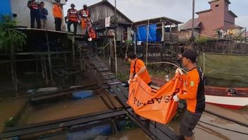 マハカムで転覆したボートの後に魚、父、息子のネットをチェックする意図