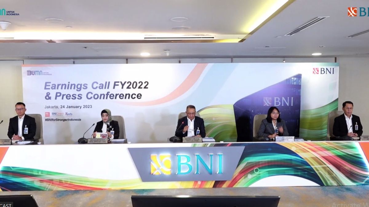BNI在2022年拥有18.3万亿印尼盾的历史上最高利润