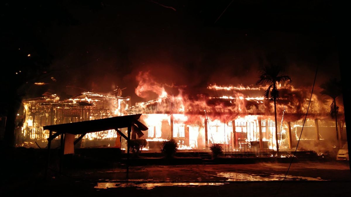 KPU Tana Tidung Kaltara Office On Fire