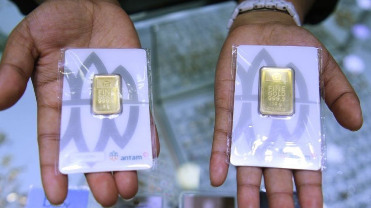 Harga Emas Antam Turun Rp7.000 ke Rp2,947 Juta per Gram