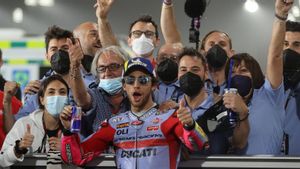 Juarai GP Qatar, Bastianini Rayakan Kemenangan Perdana di MotoGP