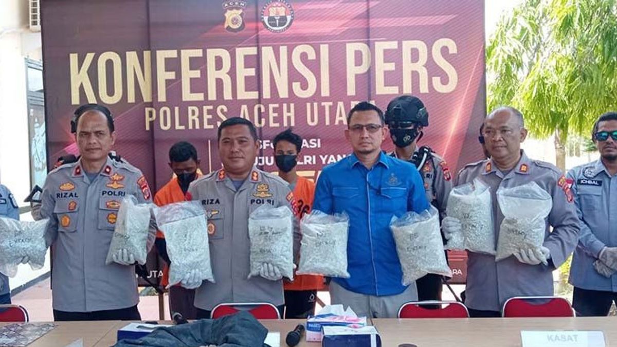 The Smuggling Of 163 Thousand Ecstasy Pills In North Aceh Was Thwarted By The Police