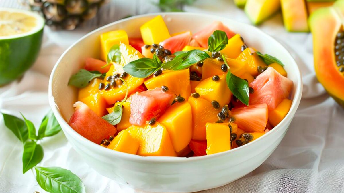 Recipe For Healthy Snacks, Mango And Papaya Salads That Are Suitable For Enjoying When The Weather Is Hot