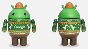 Googleは、スウェーターとビーニーキュークで休日をテーマにしたAndroidフィギュアを発売