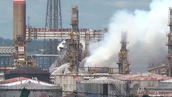 Kilang Pertamina di Kota Balikpapan Kebakaran