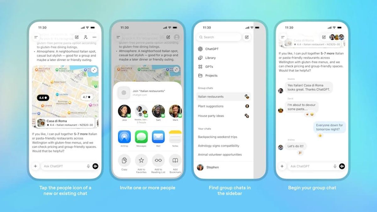OpenAI Resmi Luncurkan Obrolan Grup ChatGPT Secara Global 