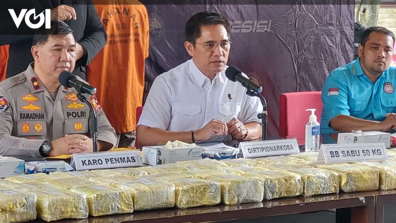 Bareskrim Polri Gagalkan Penyelundupan 50 Kg Sabu Jaringan Malaysia