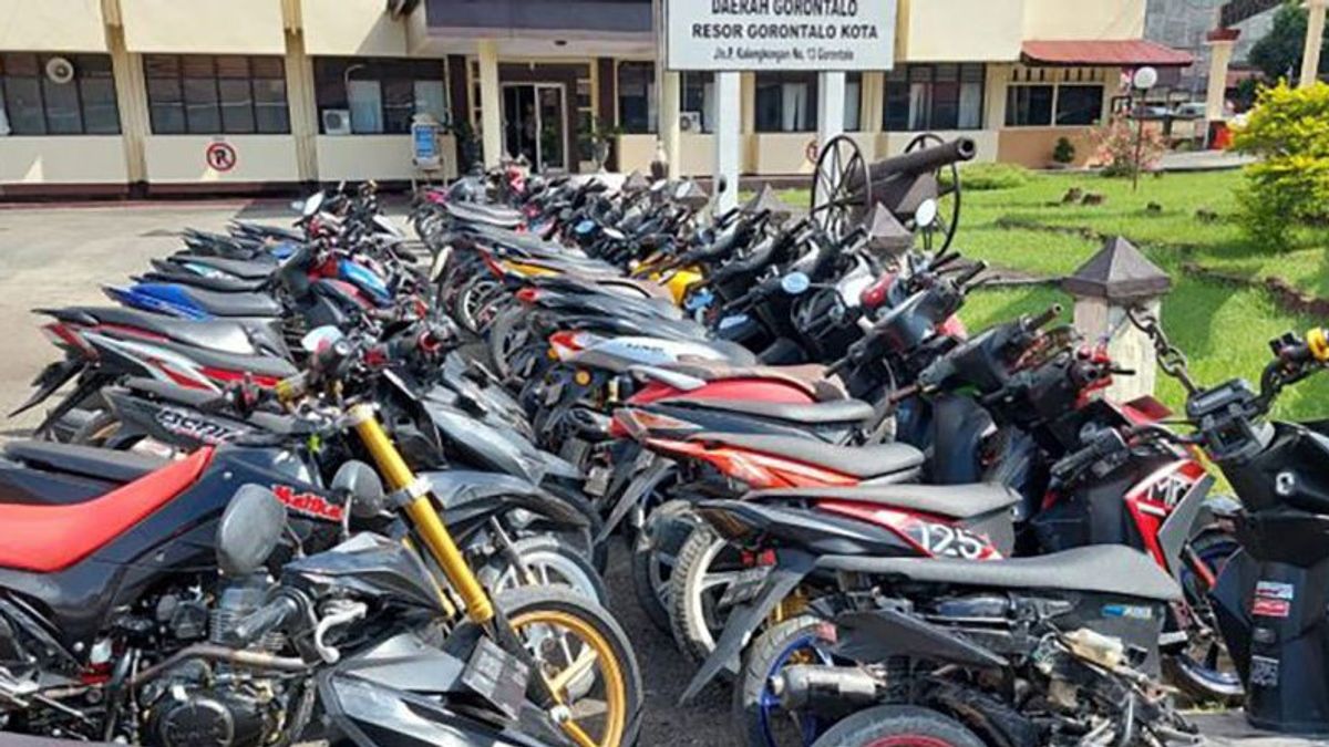 Gorontalo City Police Seize 22 Motorcycles Racing Illegally And Arrest Dozens Of Perpetrators