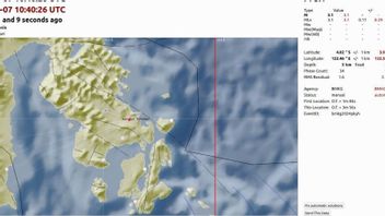 M 3.1南科纳韦地震震颤在肯达里感受到,BMKG称为活跃断层的结果