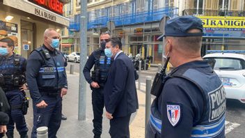 Action Of The Stabbing At The Notre-Dame Basilica Church, France