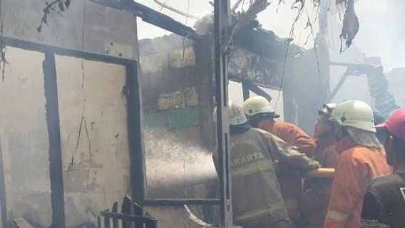 Dense House Area In Muara Baru Scorched