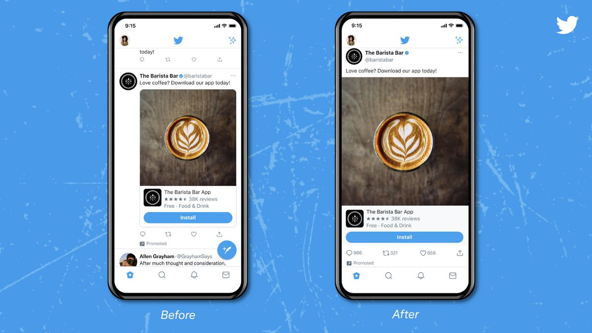 Twitter Uji Coba Tampilan Gambar dan Video yang Besar untuk Pengguna iOS